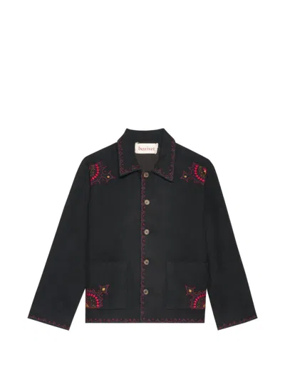 Baziszt Scarlet Embroidered Jacket In Black