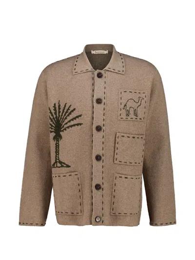Baziszt Seeker Intarsia-knit Cashmere Cardigan In White