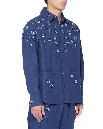 Baziszt Sesame Flower Woven Shirt In Multi