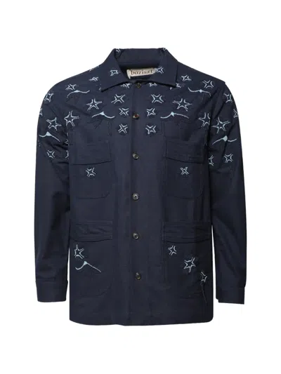 Baziszt Sesame Star-embroidered Shirt In Yellow