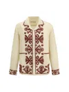 Baziszt Cream Hemp Pattern Shirt In Neutral