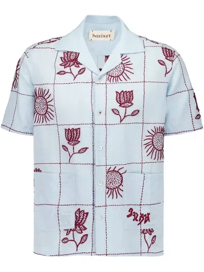 Baziszt Short Sleeve Shirt In Blau