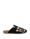 Baziszt Sid Palm-tree-appliqué Mules In Black