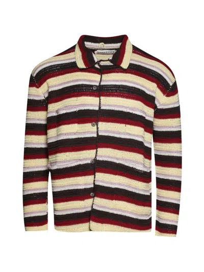 Baziszt Sweden Striped Crochet Shirt In Multi