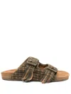 Baziszt Tress Sandals In Green