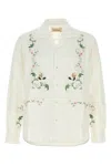 Baziszt White Popeline Popin Shirt In Neutral