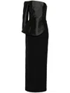 Bazza Alzouman Abendkleid Aus Krepp In Schwarz