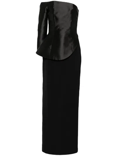 Bazza Alzouman Abendkleid Aus Krepp In Schwarz