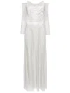 Bazza Alzouman Rhinestone-embellished Off-shoulder Gown In Silver