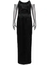 Bazza Alzouman Rhinestone-embellished Strapless Gown In Black