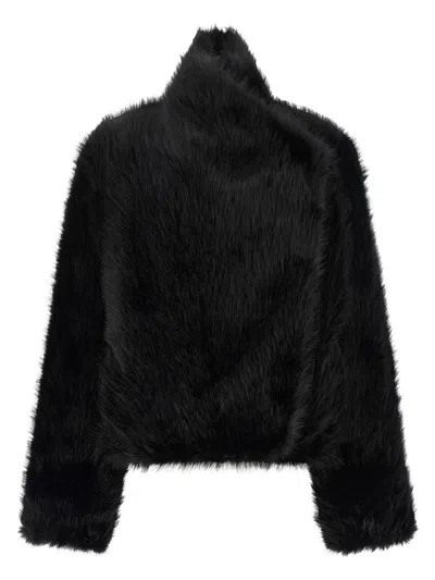 Bb Couture B&b Couture 'jackie First' Eco-fur Coat In Black