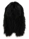 Bb Couture Faux-fur Lengthy Jacket For Women In Black