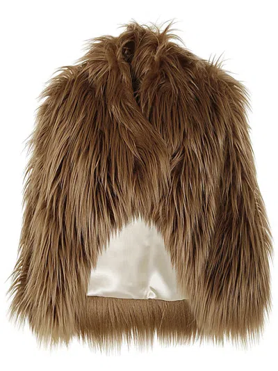 Bb Couture Bacon Short Eco Fur Jacket Clothing In Beige