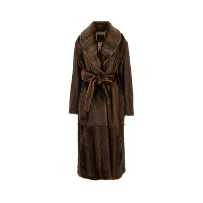 Bb Couture Beth Faux Fur Coat In Gray