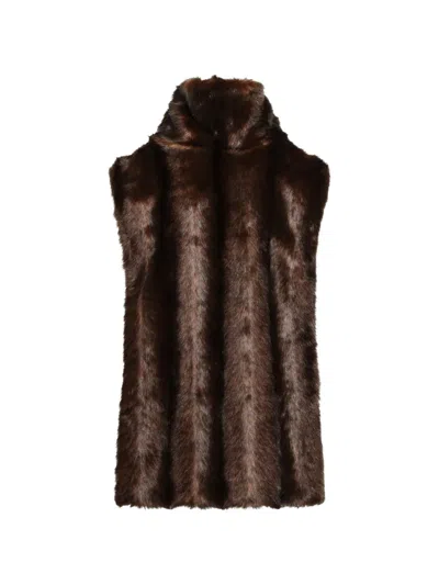 Bb Couture Beth Faux-fur Coat In Brown