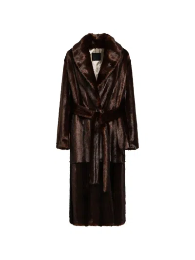 Bb Couture Beth Faux-fur Coat In Brown