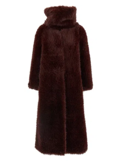 Bb Couture 'biscuit' Eco Fur In Burgundy