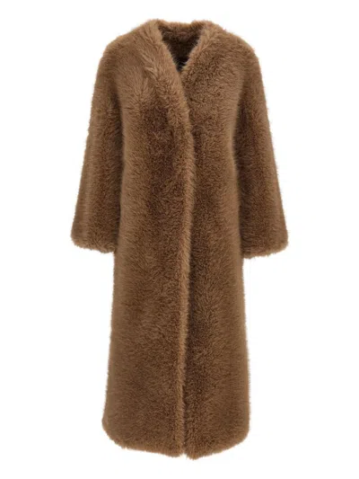 BB COUTURE BB COUTURE BISCUIT ECOFUR COAT
