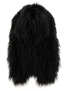 Bb Couture Faux-fur Lengthy Jacket For Women In Black