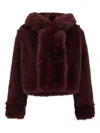 Bb Couture Cropped Eco Fur In Brown