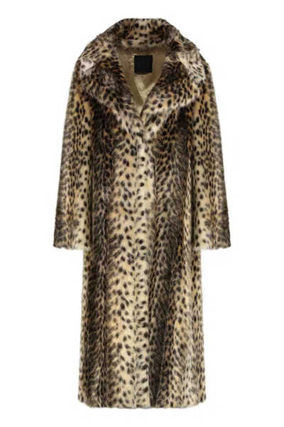 Bb Couture Faux Fur Coat In Animal Print