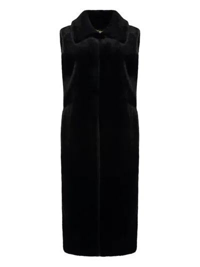 BB COUTURE FAUX-FUR SLEEVELESS COAT