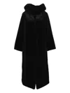 Bb Couture Funnel-neck Coat In Black