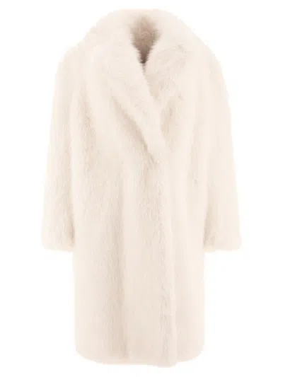 Bb Couture "haring" Faux Fur Coat In White