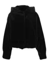 Bb Couture Hooded Jacket In Black