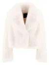 Bb Couture Koons Double-breasted Faux Fur Coat In Neutral