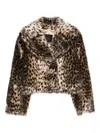 Bb Couture Leopard Print Faux Fur In Neutral