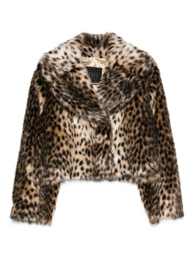 Bb Couture Leopard Print Faux Fur In Neutral
