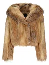 Bb Couture "madrid" Siberian Ecofur Jacket Clothing In Brown