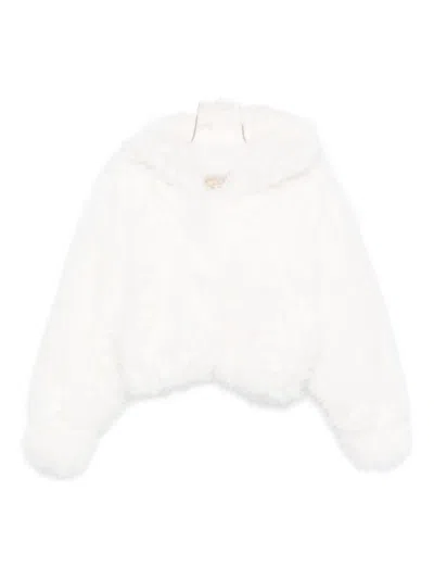 Bb Couture Mink Ecofur Jacket In White