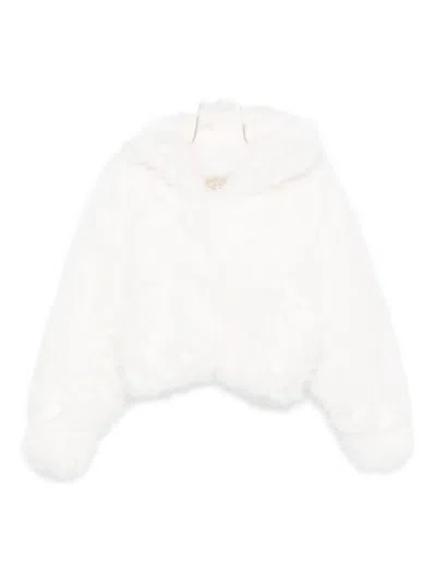 Bb Couture Mink Ecofur Jacket In White