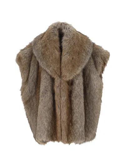 Bb Couture Shawl-collar Jacket In Brown
