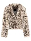 Bb Couture Faux Fur Short Jacket In Beige