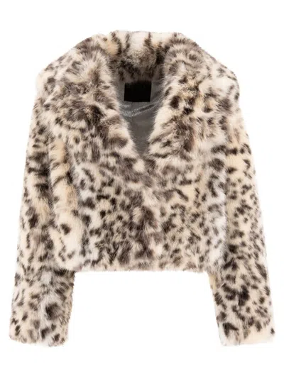 Bb Couture Faux Fur Short Jacket In Multi