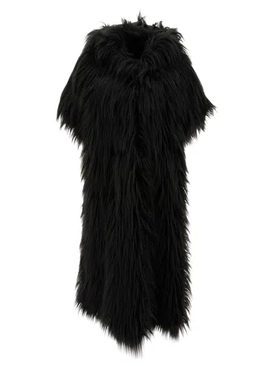 Bb Couture Mini Faux-fur Jacket In Black