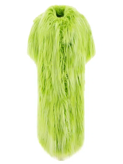 Bb Couture Tribeca Chic Faux Fur Jacket In Green