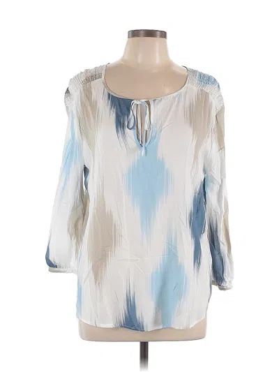 Pre-owned Bb Dakota 3/4 Sleeve Blouse In Blue