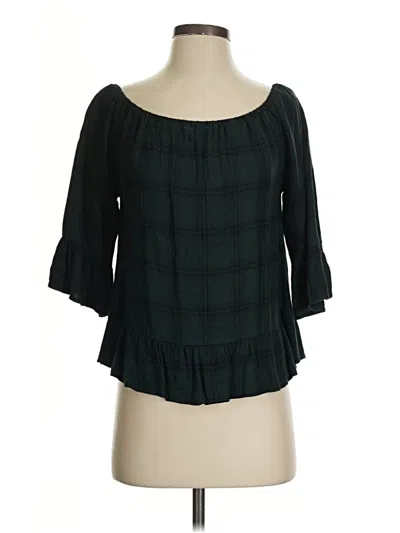 Pre-owned Bb Dakota 3/4 Sleeve Blouse In Green
