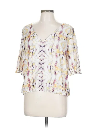 Pre-owned Bb Dakota 3/4 Sleeve Blouse In White