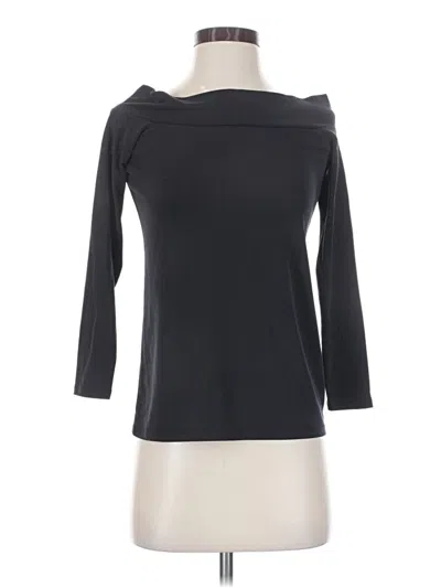 Pre-owned Bb Dakota 3/4 Sleeve Top Black Boatneck Tops
