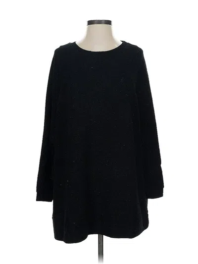 Pre-owned Bb Dakota 3/4 Sleeve Top Black Crew Neck Tops