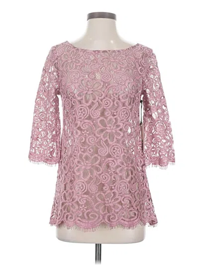 Bb Dakota 3/4 Sleeve Top Pink Boatneck Tops