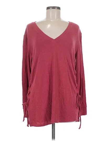 Pre-owned Bb Dakota 3/4 Sleeve T-shirt In Burgundy