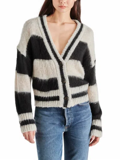 Bb Dakota Becca Cardigan Sleeve In Black And Grey In Multi