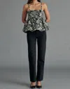 Bb Dakota Bodi Peplum Top In Black In Black