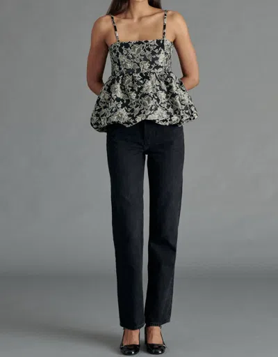 Bb Dakota Bodi Peplum Top In Black